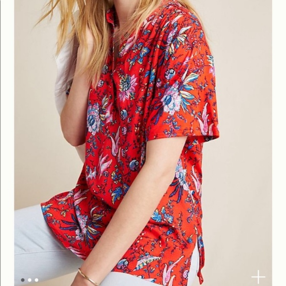 Anthropologie NWT Lightweight Top Shirt Tunic XS/S